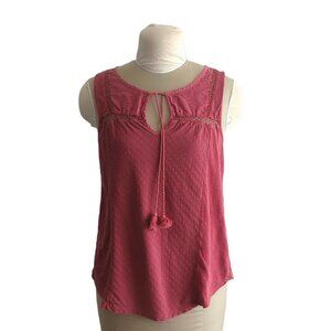 Lucky Brand  Split Neck Tank Top